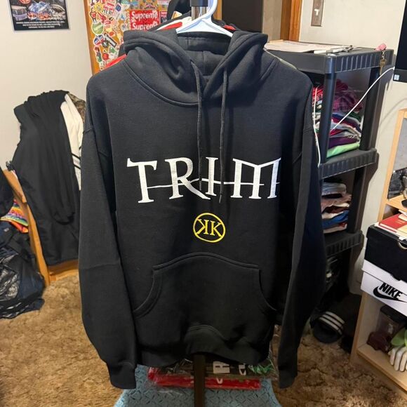 Kim Krueger Trim Pullover Hoodie Black Size Large - Picture 3 of 5